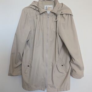 London Fog Beige Hooded Jacket